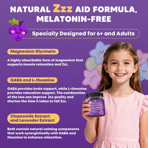 (2Pack) Sugar Free Magnesium Glycinate Gummies for Kids & Adults - Zzz Support, Relaxation & Cognition Support, 200/400mg Magnesium Gummies with L-Theanine, - PrimeBioHealth - canada supplements