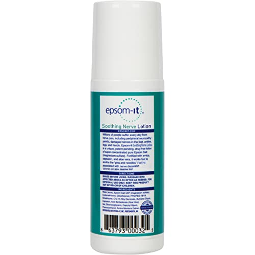 Epsom-It Soothing Nerve Lotion - Roll On Epsom Salt Magnesium Lotion, Topical Magnesium Cream with Capsaicin & Arnica for Tired Muscles and Sleep, 3oz EPSOM-ITBuy Supplements Australia