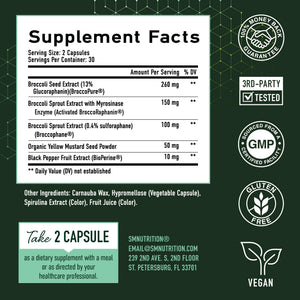 50MG Sulforaphane Supplement from Broccoli Sprouts | NRF2 Activation, Cellular Health & Immune Support | Glucoraphanin, Myrosinase & Antioxidants | Third-Party Tested - PrimeBioHealth - canada supplements
