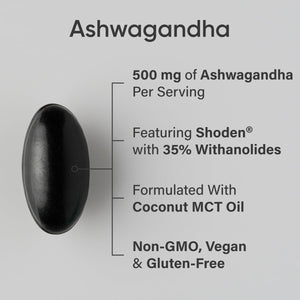 Sports Research® Ashwagandha Softgels with Coconut MCT Oil - Natural Ayurvedic Adaptogen Made with Shoden® Ashwa for Relaxation, Calm & Sleep Support - Gluten Free & Vegan Friendly - 120 Count Sports Research buy supplements Au