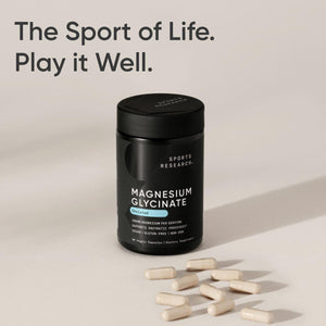 Sports Research® Magnesium Glycinate - Supports Restful Sleep & Enzymatic Processes - 160 mg Chelated Magnesium - Vegan Capsule - 90 Count Sports Research buy supplements Au