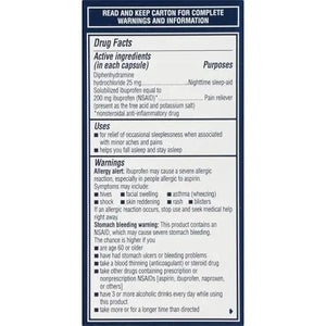 Advil PM Liqui-Gels Pain Reliever and Nighttime Sleep Aid, Pain Medicine with Ibuprofen for Pain Relief and Diphenhydramine HCL for a Sleep Aid - 40 Liquid Filled Capsules - Back to College AdvilBuy Supplements Australia