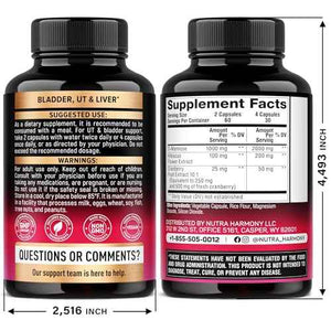 D-Mannose 2000mg with Cranberry & Hibiscus - Clinically Tested Strength for Urinary Tract Health - Supplement for Women - Bladder, Liver & Microflora Support - Made in USA - Vegan, 120 Capsules