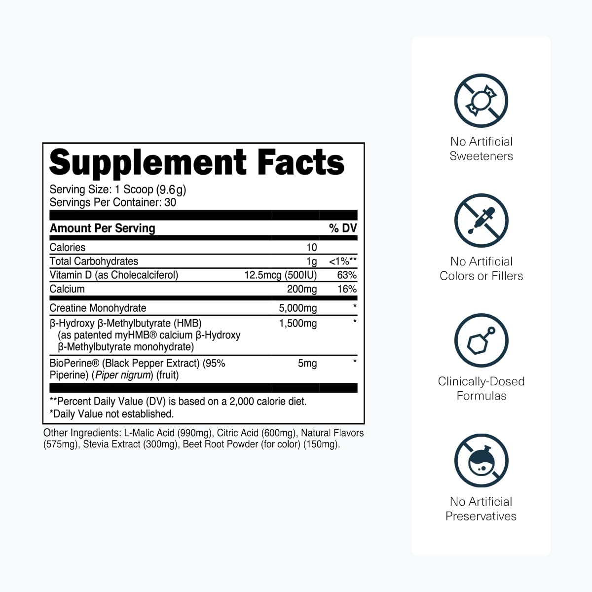 Transparent Labs Creatine HMB (30 Servings, Strawberry Lemonade) & Creatine HMB (30 Servings, Tropical Punch)