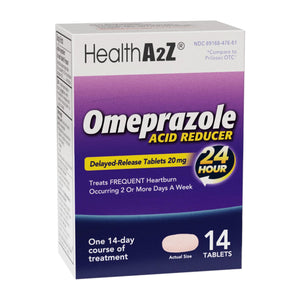 HealthA2Z® Acid Reducer | Omeprazole 20mg | Delayed - Release Tablets | 24 Hours | Treats Frequent Heartburn | Occuring 2 or More Days A Week (14 Counts) HealthA2Z buy supplements Au