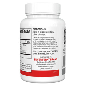 Silver Fern Regularity Digestive Supplement Capsules Brand - 1 Bottle = 30 Capsules = 30 Day Supply - Mucosave FG (Prickly Pear Polysaccharides & Olive Leaf Polyphenols) & SunFiber Silver FernBuy Supplements Australia