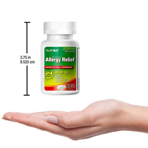 HealthA2Z® Allergy Relief, Cetirizine 10mg, Dye Free, All Day Allergy Relief, Indoor & Outdoor, Relief from Itchy Throat, Sneezing, Runny Noses, 300 Count (Pack of 1), HealthA2Z buy supplements Au
