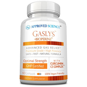 Approved Science® Gaslys™ - Soothe Digestive Tract, Alleviates Gas and Stomach Cramps - Artichoke Powder, Ginger, Fennel Seed - 60 Count - Pack of 1 Approved Science buy supplements Au