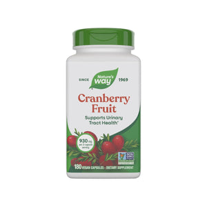 Supplement ProductNature's Way Cranberry Fruit, Cranberry Supplements, Supports Urinary Tract Health*, 930 mg per 2-Capsule Serving, 180 Capsules (Packaging May Vary) - GlowUpCaUSA