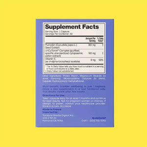 FEM Urovital Bladder Control Supplements - Overactive Bladder, Leakage & Urgency Relief - Non-Hormonal Urinary Tract Health Support for Women - 30 Capsules