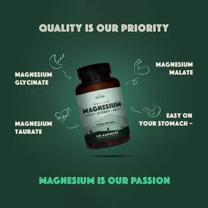 Natural Rhythm Triple Calm Magnesium Complex - 120 Capsules, Chelated Magnesium Glycinate, Taurate & Malate, High Absorption Supplement for Sleep, Stress, Muscle & Heart Support, Non-GMO, Vegan Natural Rhythm buy supplements Au