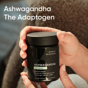 Sports Research® Ashwagandha Softgels with Coconut MCT Oil - Natural Ayurvedic Adaptogen Made with Shoden® Ashwa for Relaxation, Calm & Sleep Support - Gluten Free & Vegan Friendly - 120 Count Sports Research buy supplements Au