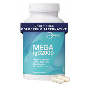 Microbiome Labs Mega IgG2000 Capsules - Dairy Free Bovine Colostrum Supplement Alternative - Immunoglobulin Supplement from Bovine Serum to Support Digestive Health (120 Capsules) Microbiome Labs buy supplements Au