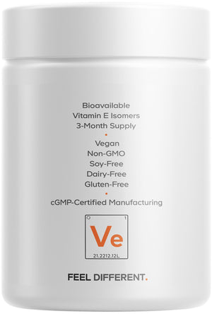 Codeage Liposomal Vitamin E Supplement - All Vitamin E Tocopherols - 3-Month Supply - Alpha Tocopherols, Beta, Gamma, and Delta - Liposomal Mixed Tocopherols - Non-GMO Phospholipid - 90 Capsules CodeageBuy Supplements Australia
