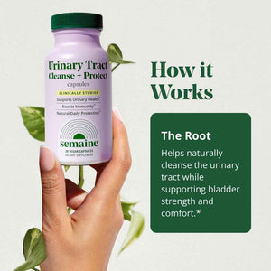 Semaine Urinary Tract Cleanse & Protect – 30 ct, Bladder Support Supplement for Women, Flushes Urinary Tract. Combines Cranberry Proanthocyanidins with Hibiscus.