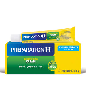 Preparation H Hemorrhoid Symptom Treatment Cream (0.9 Ounce Tube), Maximum Strength Multi-Symptom Pain Relief with Aloe Preparation H buy supplements Au