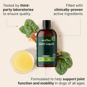 Wuffes Advanced Joint Liquid for Dogs, Hip & Joint Support Supplement with Glucosamine, Chondroitin, UC-II® Collagen, and MSM, for Small & Large Breeds, 16 Oz WuffesBuy Supplements Australia