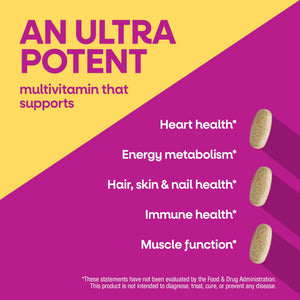 Nature's Way Alive! Ultra Multivitamin for Women, Complete Daily Women's Vitamins, High Potency Formula, Promotes Energy Metabolism and Muscle Function*, Vitamin A, C, D, Methylated B12, 60 Tablets Nature's WayBuy Supplements Australia