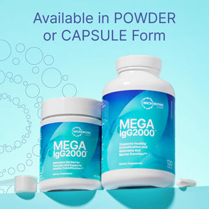 Microbiome Labs Mega IgG2000 Capsules - Dairy Free Bovine Colostrum Supplement Alternative - Immunoglobulin Supplement from Bovine Serum to Support Digestive Health (120 Capsules) Microbiome Labs buy supplements Au