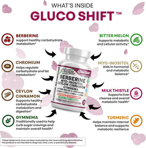 Clean Nutra Berberine Supplement Myo-Inositol Ceylon Cinnamon Gymnema Bitter Melon Chromium Complex for Digestion, Antioxidant Support & Wellness 90 Vegan Capsules Non-GMO Clean NutraceuticalsBuy Supplements Australia