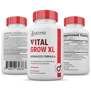 (2 Pack) Vital Grow XL Pills 1484MG Advanced Formula Proprietary Blend for Men 60 Capsules Justified Laboratories buy supplements Au