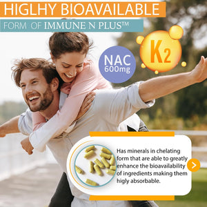 (60 Capsules), NAC 600mg, Quercetin 1,000mg, Vitamin C 500mg, Zinc 50mg, Vitamin D3 5,000iu, Selenium, Copper, Acerola, Ginger, Rutin, Citrus Bioflavonoids, Rose Hips, Echinacea, Immune N Plus 15 in 1 KAPPA NUTRITION buy supplements Au