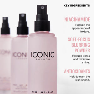 ICONIC LONDON Prep Set Blur Setting Spray | Makeup Fixing Spray, Blurs Imperfections and Gives Skin a Radiant Glow, Vegan Makeup, 30 mL / 1 Fl Oz. ICONIC LONDON buy supplements Au
