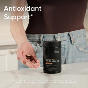 Sports Research® High Potency Liposomal Vitamin C Supplement 1000 mg – Certified Vegan, Non-GMO, Gluten Free | Antioxidant & Immune Support | Ascorbic Acid Vitamin C | 180 Liquid Veggie Capsules Sports Research buy supplements Au