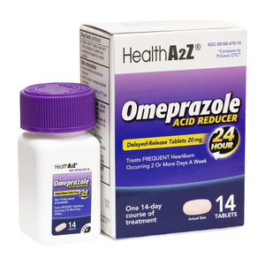 HealthA2Z® Acid Reducer | Omeprazole 20mg | Delayed - Release Tablets | 24 Hours | Treats Frequent Heartburn | Occuring 2 or More Days A Week (14 Counts) HealthA2Z buy supplements Au
