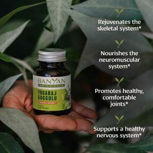 Banyan Botanicals Organic Yogaraj Guggulu – Joint Support & Mobility Supplement – Ayurvedic Herbal Blend for Flexibility, Neuromuscular Comfort – Deep Systemic Detox – 90 Tablets – USDA Organic*