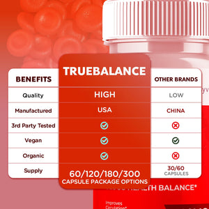 (3 Pack) True Balance Capsules, Official TrueBalance Glycogen Support Pills with All Natural Ingredients, Advanced Formula Support Supplement with Max Strength Vitamins for Women & Men (180 Capsules) Syvor buy supplements Au