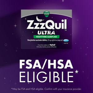 ZzzQuil ULTRA, Sleep Aid, Doxylamine Succinate 25mg, Sleep Aids for Adults, Nighttime Sleep Aid, 48 Tablets ZzzQuil buy supplements Au