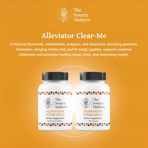The Source Matters Alleviator Clear-ME SR Seasonal Allergy Relief and Immune Support | Quercetin, Bromelain, Stinging Nettles, NAC, and Vitamin C (40 Capsules) THE SOURCE MATTERS buy supplements Au