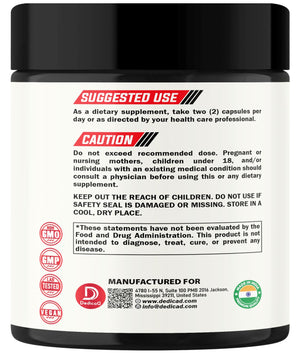 DEDICAD Wormwood Supplement - 120 Capsules Extracted from Black Walnut, Cloves, Turmeric, Apple, Berberine HCl & More - 11 Ingredients Combined for Immune System - 2-Month Supply DEDICADÂ buy supplements Au