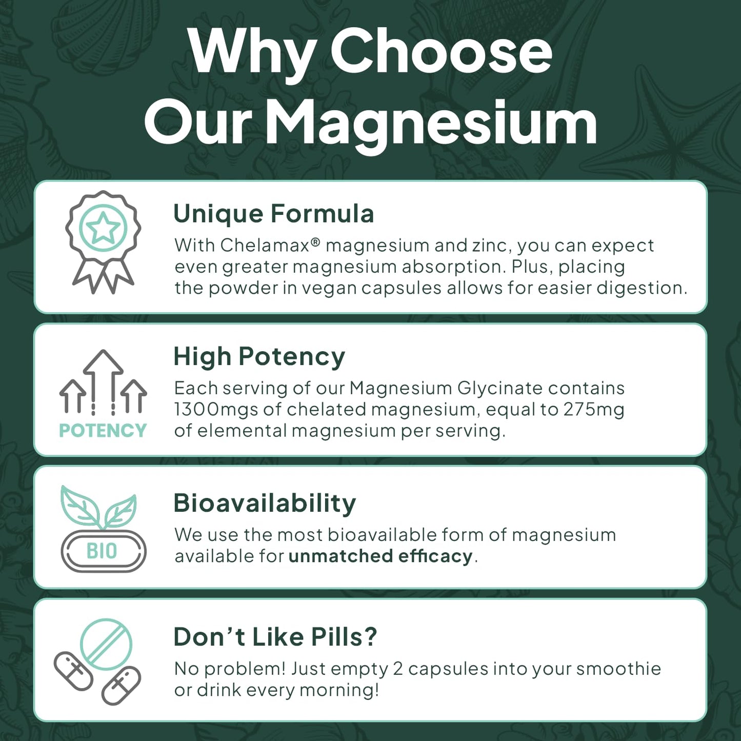 Organics Ocean Pure Magnesium Glycinate with Zinc - Maximum Strength Chelated Magnesium Supplement for Women and Men for Muscle Cramps and Sleep Support - 90 Capsule Organics Ocean buy supplements Au