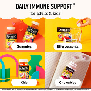 Airborne 750mg Vitamin C Immune Support Supplement Gummies for Adults, Assorted Fruit Flavor, Gluten Free Crafted Blend with Powerful Antioxidants Vitamins A C & E, 42 Gummies (2 Pack) AirborneBuy Supplements Australia