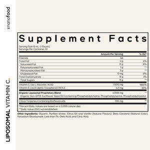 Codeage Liposomal Vitamin C Liquid 1000mg Vitamin C, 4000mg Essential Phospholipids, Supplement For Daily Immune Support, Liposomes For Absorption, Citrus Bioflavonoids, Vitamin E, Non-GMO, 32 Pouches CodeageBuy Supplements Australia