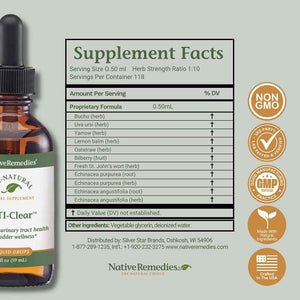 Native Remedies UTI-Clear for Urinary Tract and Bladder Health, 59 ml