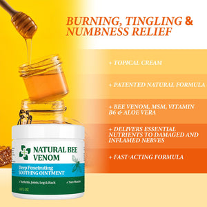 PIBIOOMAP Bee Venom Serum Joint & Muscle & Bone Cream, Pure Natural Ingredients, Fast Acting, Relief Back, Shoulder, Back, Neck, Hands, Elbows, Feet, Leg, Knees, Ankle, for Adults, Elderly PIBIOOMAPBuy Supplements Australia