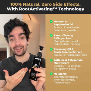 SPARTAN™ Root Activator Shampoo For Men - Hair Growth Shampoo for Hair Loss and Thinning Hair