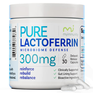Lactoferrin 300mg Delayed Release Capsules - MyImmunity Premium Immune Support Supplement with Iron Absorption - Freeze Dried, Non-GMO, Gluten Free, Vegetarian - 30 Count (1 Month Supply) MyImmunity buy supplements Au