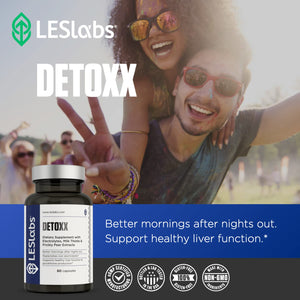LES Labs DeToxx – Better Mornings & Recovery, Liver Support, Electrolyte Replenishment & Glutathione Support – Prickly Pear, Milk Thistle & NAC – Non-GMO Supplement – 60 Capsules LES Labs buy supplements Au