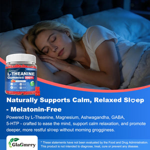 GlaGmrry 90 Count | L Theanine Gummies, L Theanine Supplement for Adults & Kids, w/Ashwagandha, Magnesium, GABA & 5-HTP, Sugar Free Liposomal Formula for Calm Relax zzZ M♡♡d & Focus, Vegan GlaGmrryBuy Supplements Australia