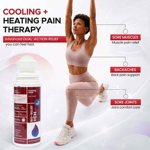 BIO-RELIEF +CH Pain Relief Roll On w 10% Methanol | Highly Effective, Cool & Topical Pain Relief Extra Strength for Arthritis,Muscle,Joint & Back | Easy Roll On Maximum Strength, Made in USA