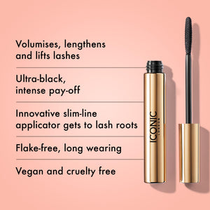 ICONIC LONDON Triple Threat Mascara | Volumizing, Lengthening + Lifting Mascara for Stunning Lashes, Cruelty-Free, Vegan Makeup, 0.30 Fl oz ICONIC LONDON buy supplements Au