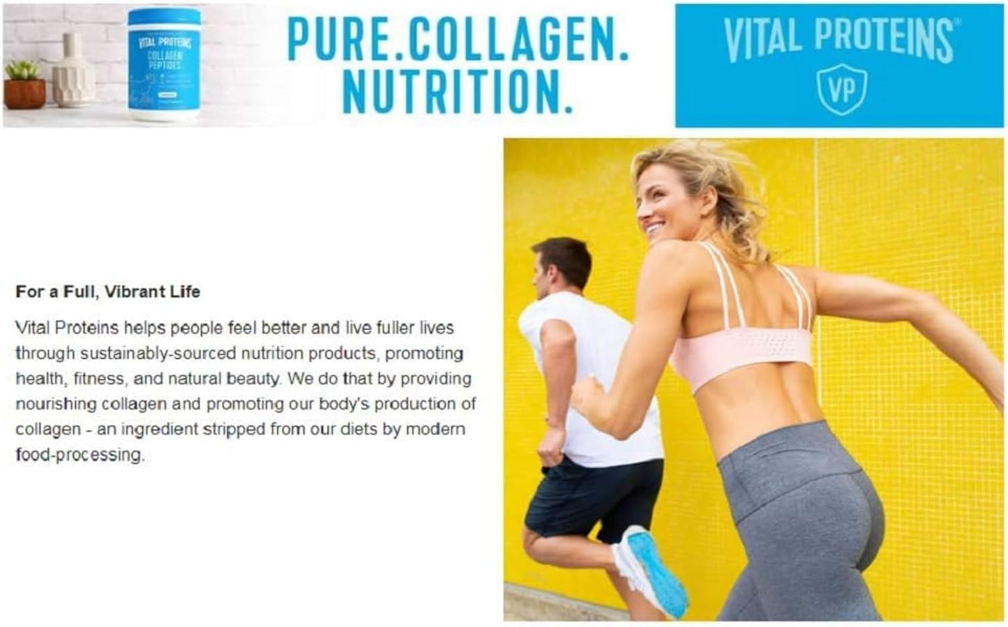 Vital Proteins Collagen Peptides Unflavored Dietary Supplement (Net Wt 24 Oz),