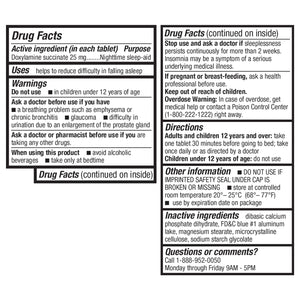 HealthA2Z® Nighttime Sleep-Aid, Doxylamine Succinate Tablets 25mg, 120 Counts (Pack of 1), Safe & Effective HealthA2Z buy supplements Au