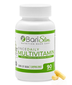 BariSlim Once Daily Bariatric Multivitamin Capsule - 18mg of Iron - Bariatric Vitamin & Supplement for Post Surgery Including Gastric Bypass & Gastric Sleeve | 90 Day Supply BariSlim buy supplements Au