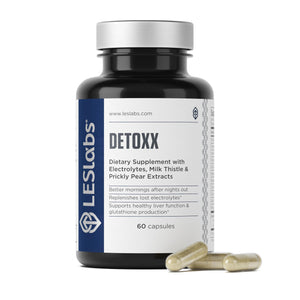 LES Labs DeToxx – Better Mornings & Recovery, Liver Support, Electrolyte Replenishment & Glutathione Support – Prickly Pear, Milk Thistle & NAC – Non-GMO Supplement – 60 Capsules LES Labs buy supplements Au