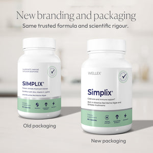 Simplix | Natural Supplement to Strengthen The Immune System | Respond to Outbreaks | Source of Highly Researched Mushroom & Seaweed Polysaccharides 60 Veggie Capsules (1 Pack) Papillex buy supplements Au